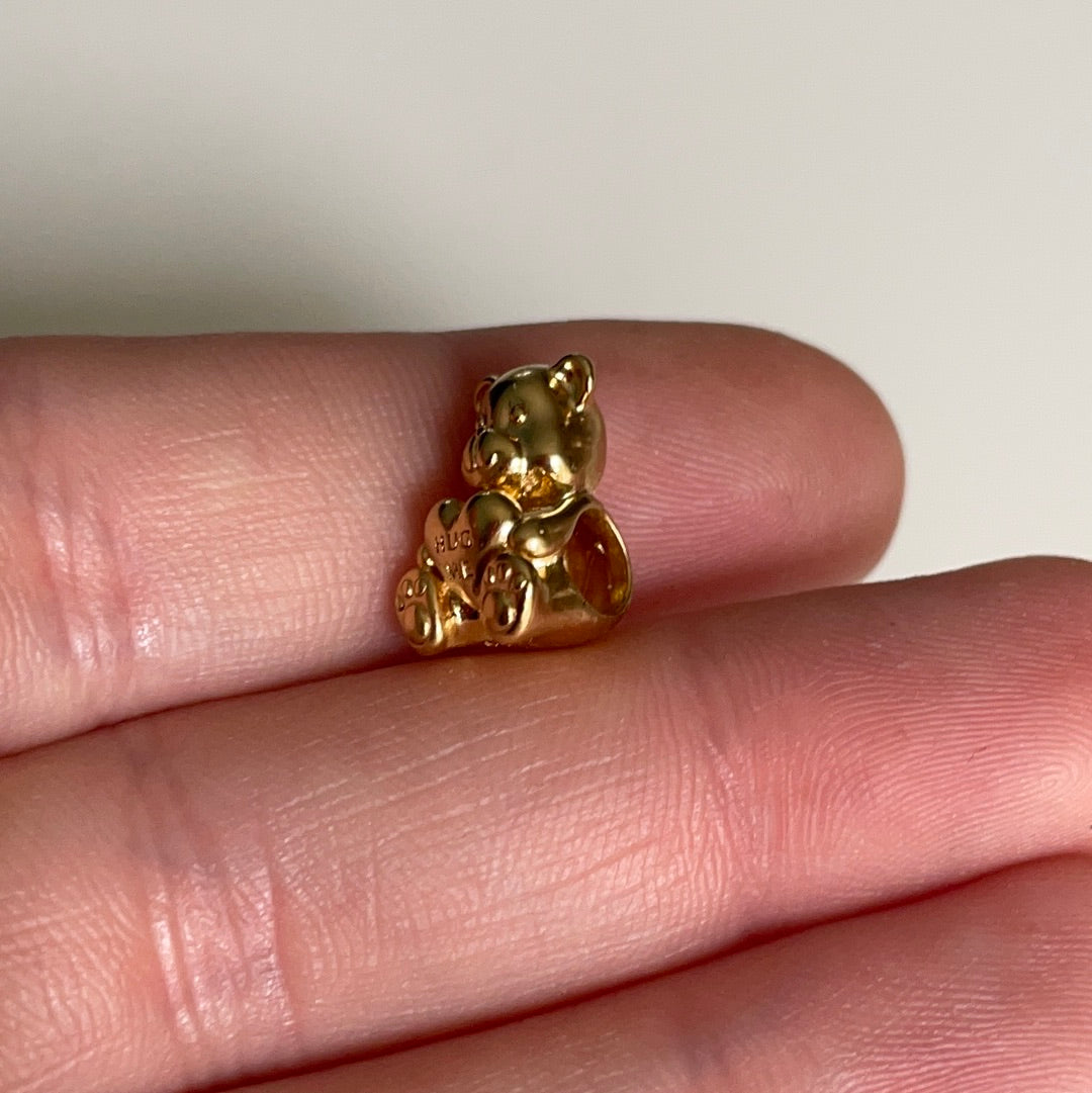 Genuine Pandora Shine Gold Theodore Hug Me Bear Charm