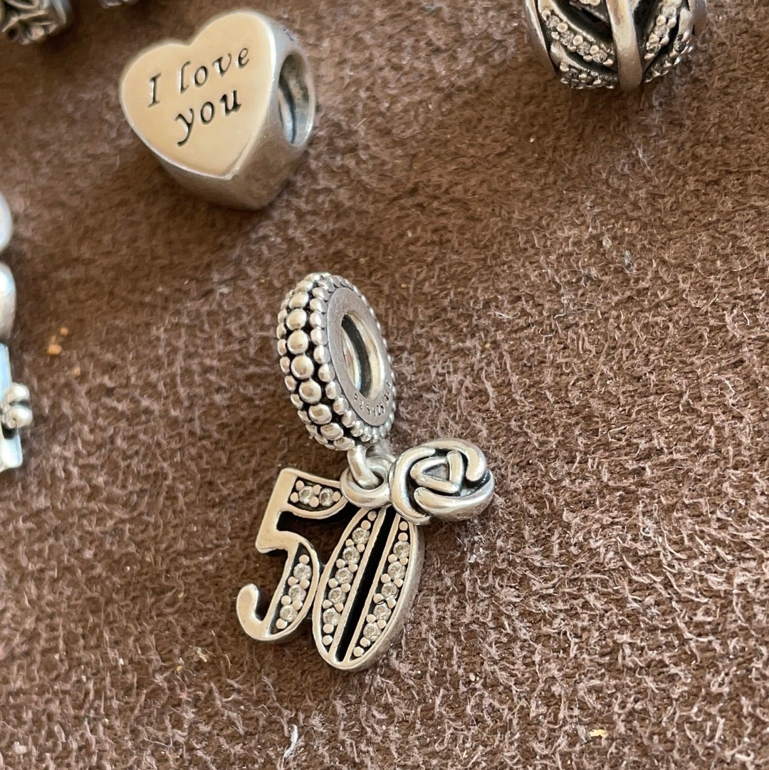 Genuine Pandora 50th Birthday Gift Present Charm