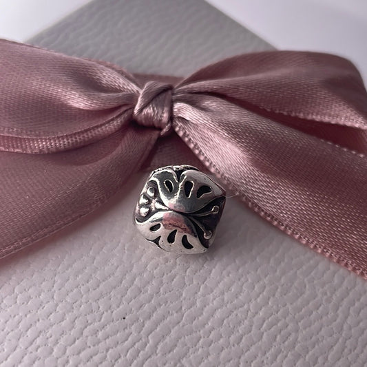Genuine Pandora Butterfly Ball Silver Charm
