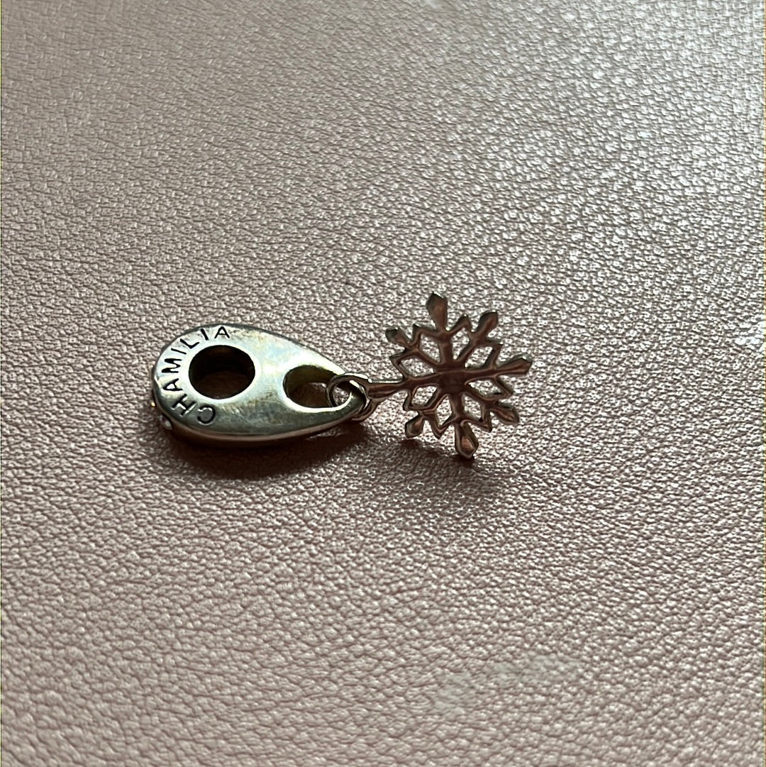 Genuine Chamilia Snowflake Dangle Charm