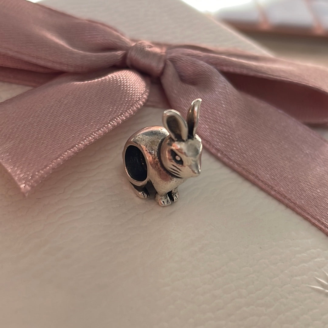 Sterling Silver Rabbit Bunny Hare Animal Charm