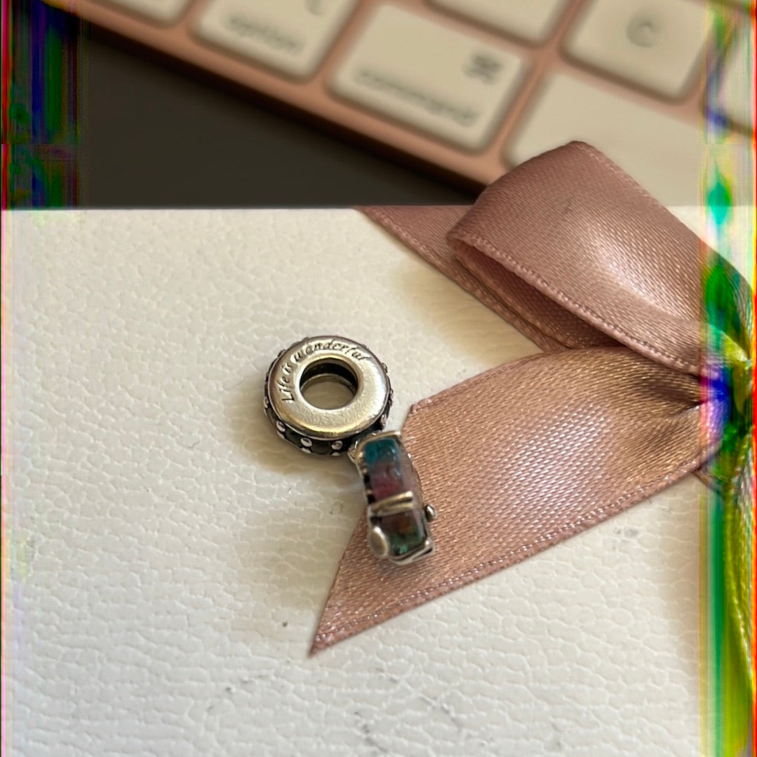 Genuine Pandora Family Tree Rainbow Murano Dangle Charm