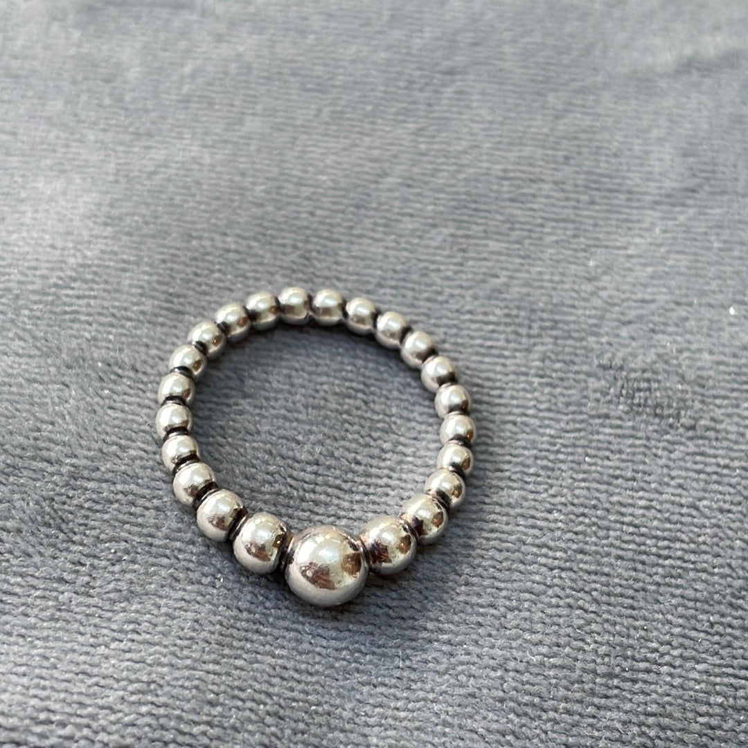 Genuine Pandora Plain String of Beads Ring Size 52