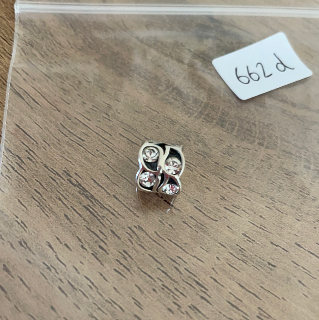 Genuine Chamilia Beautiful Clear Stones Charm