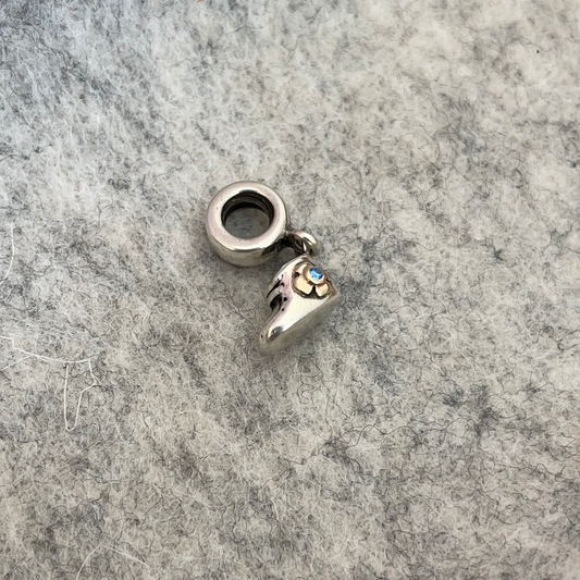 Genuine Pandora Baby Bootie boot Shoe Two Tone Dangle Charm CHOICE