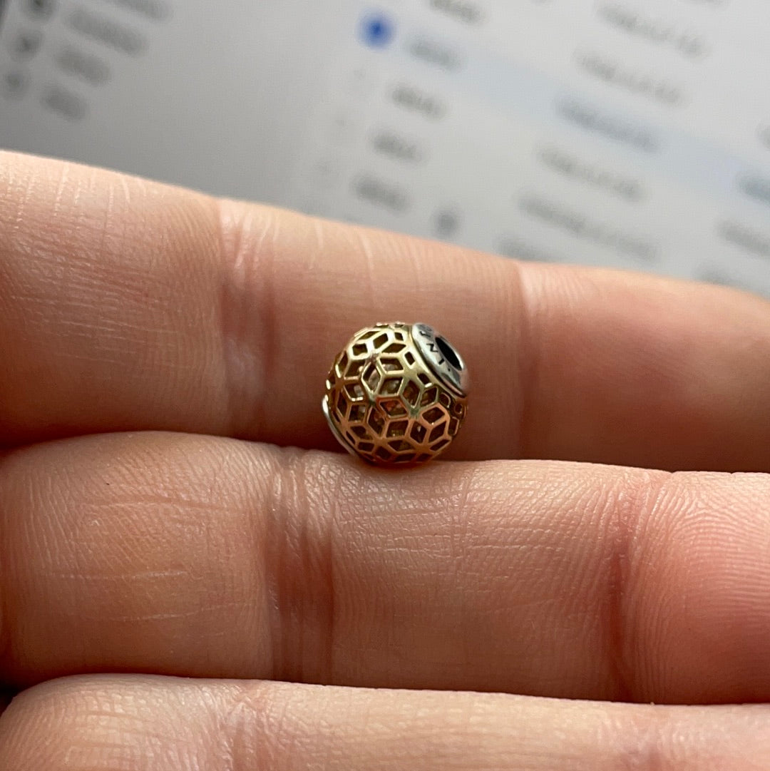 Genuine Pandora Essence 14ct Gold Openwork Intuition Charm