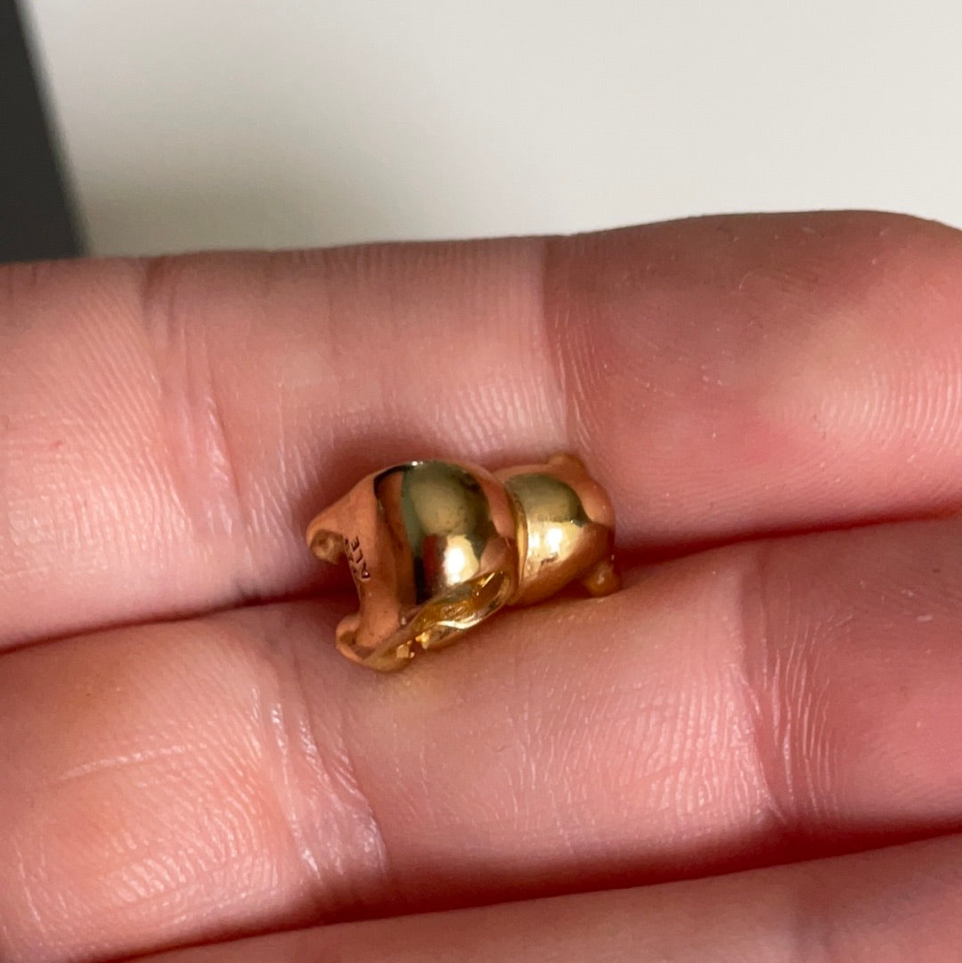 Genuine Pandora Shine Gold Theodore Hug Me Bear Charm