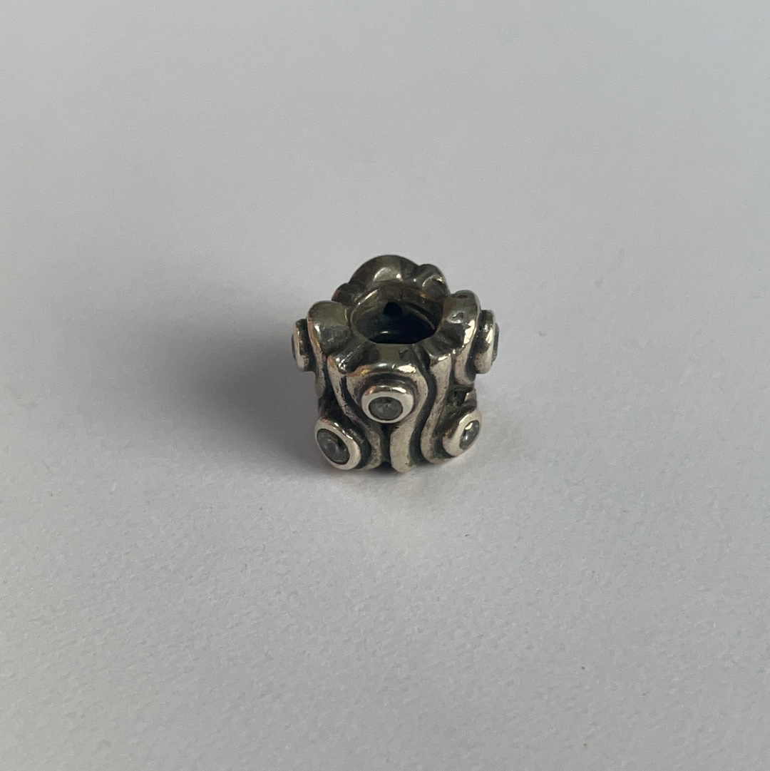 Genuine Pandora Swirl Clear Stone Charm SALE
