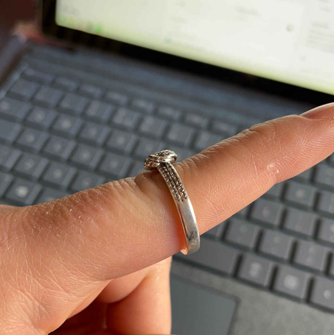 Genuine Pandora Pave Love Knot Ring / Rose Gold option