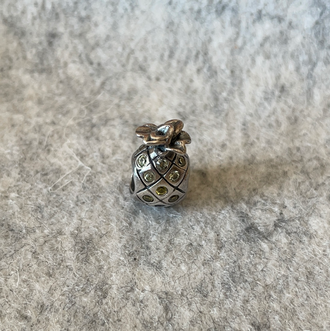 Genuine Chamilia Pave Pineapple Fruit Fertility Charm