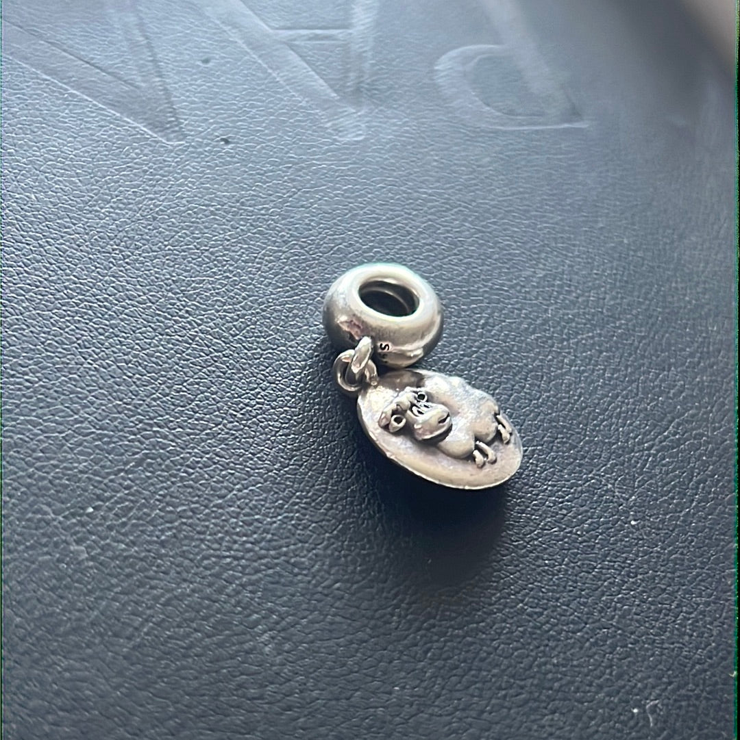 Genuine Pandora Year of the Goat Cow Dangle Charm RARE Zodiac