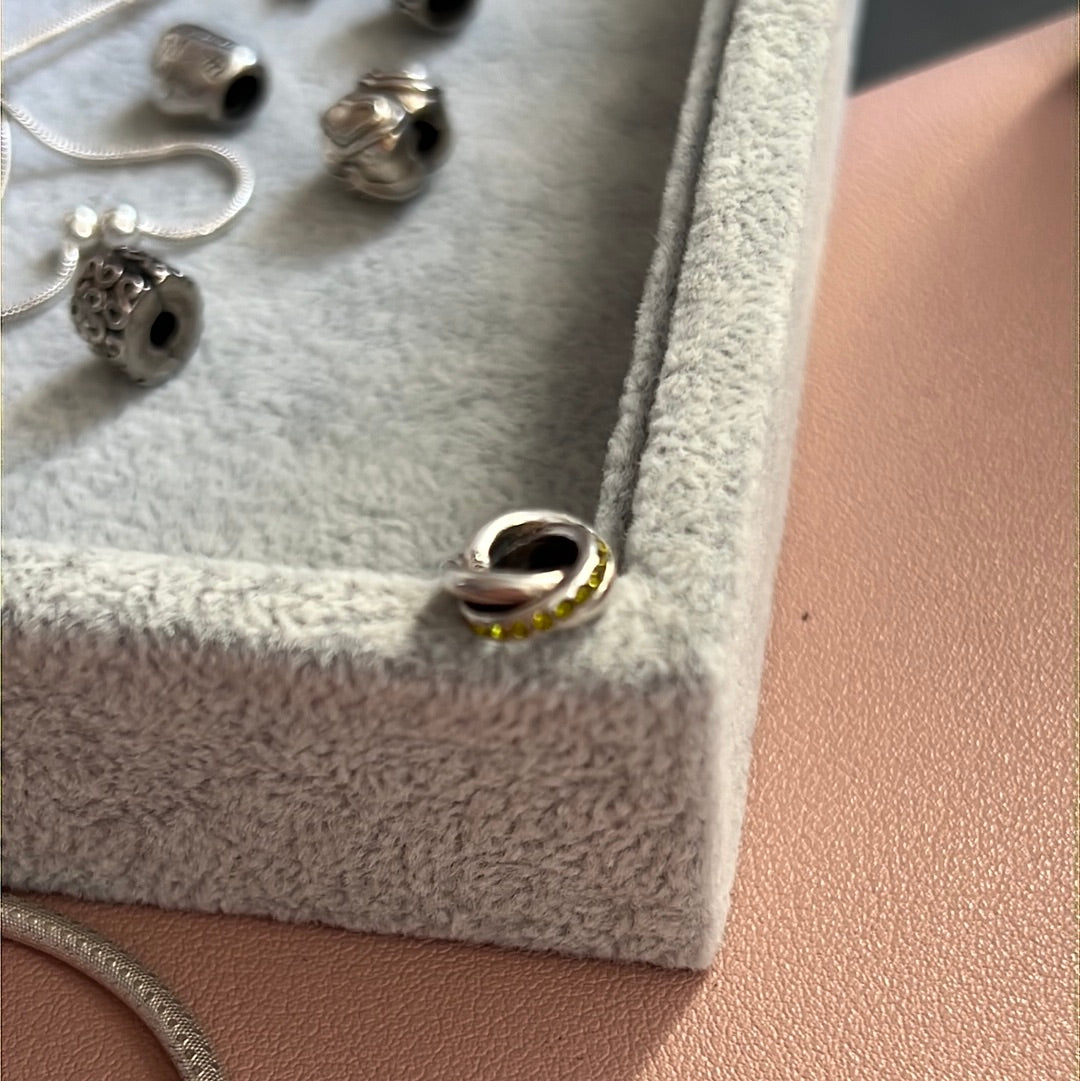 Genuine Chamilia Clear Stone Encircled Spacer