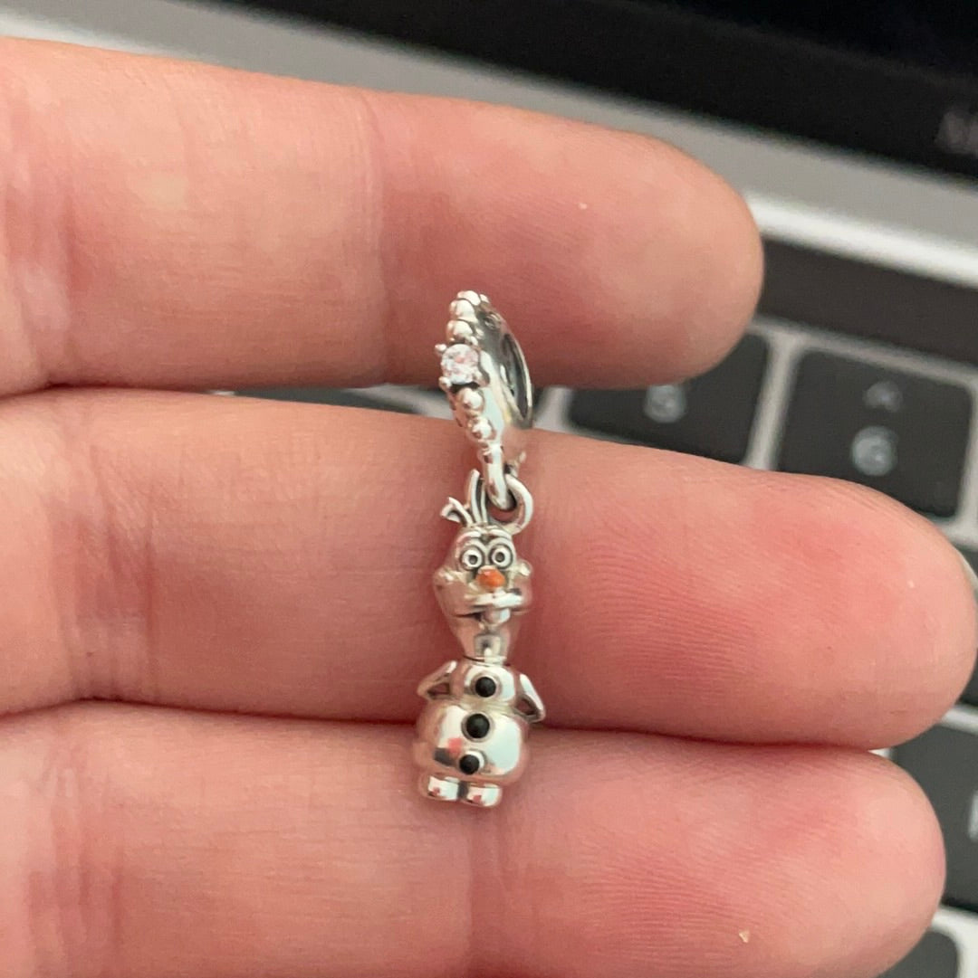 Genuine Frozen Charm Disney Olaf Enamel Xmas Dangle Christmas Charm