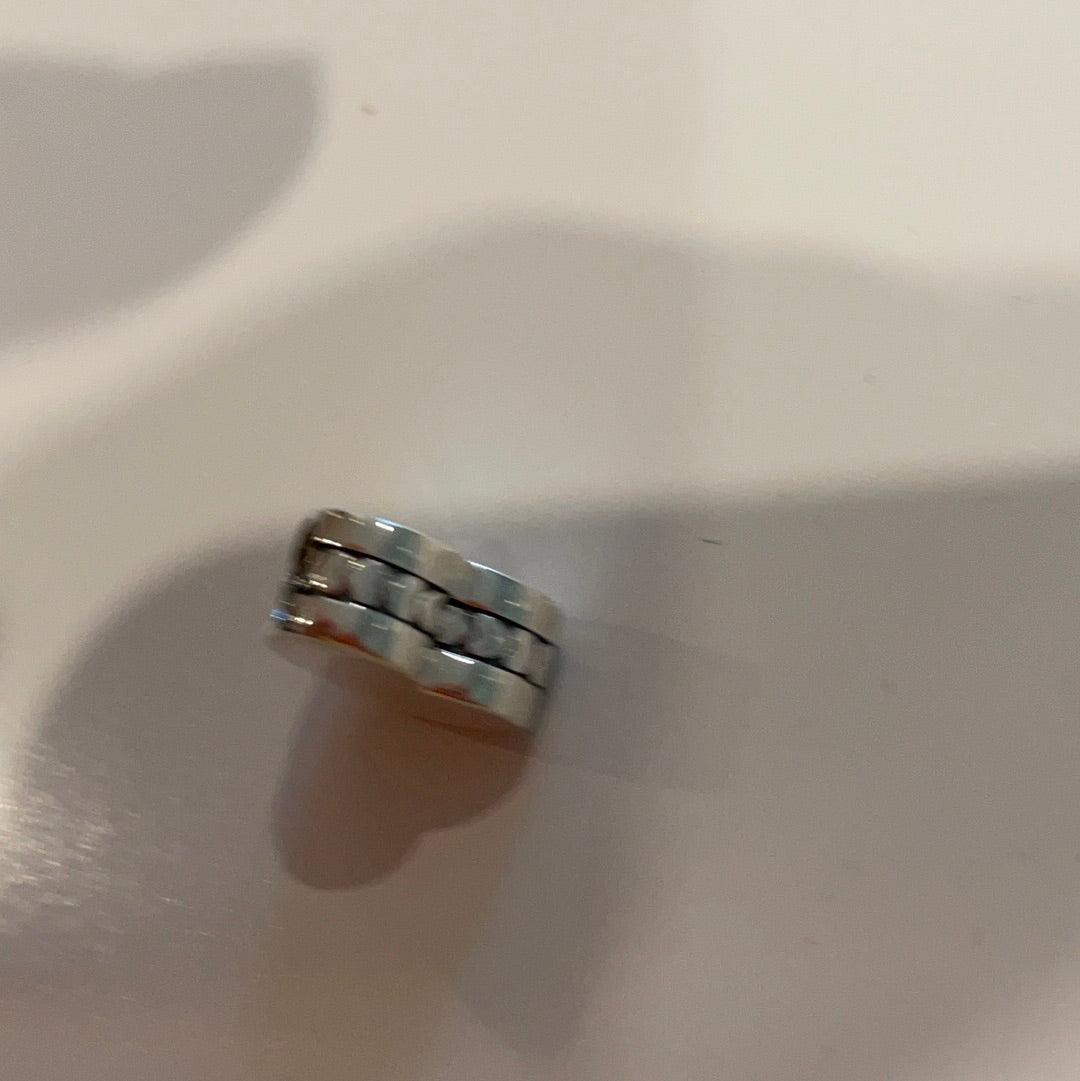 Genuine Pandora Silver Puffed Heart Charm With I Love Wales And Enamel Heart Charm