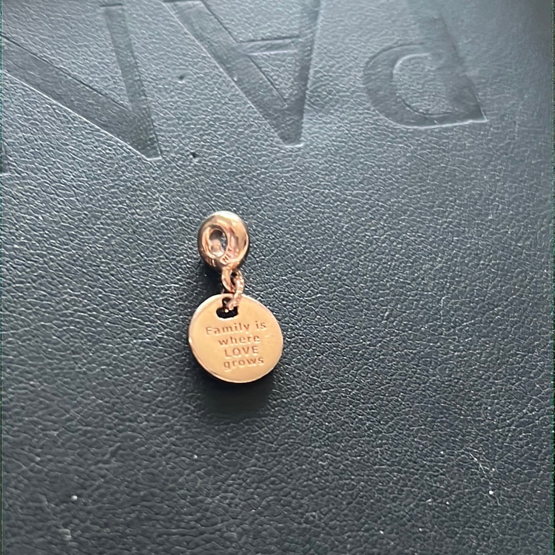Genuine Pandora Rose Gold Family Tree Dangle ESSENCE Charm