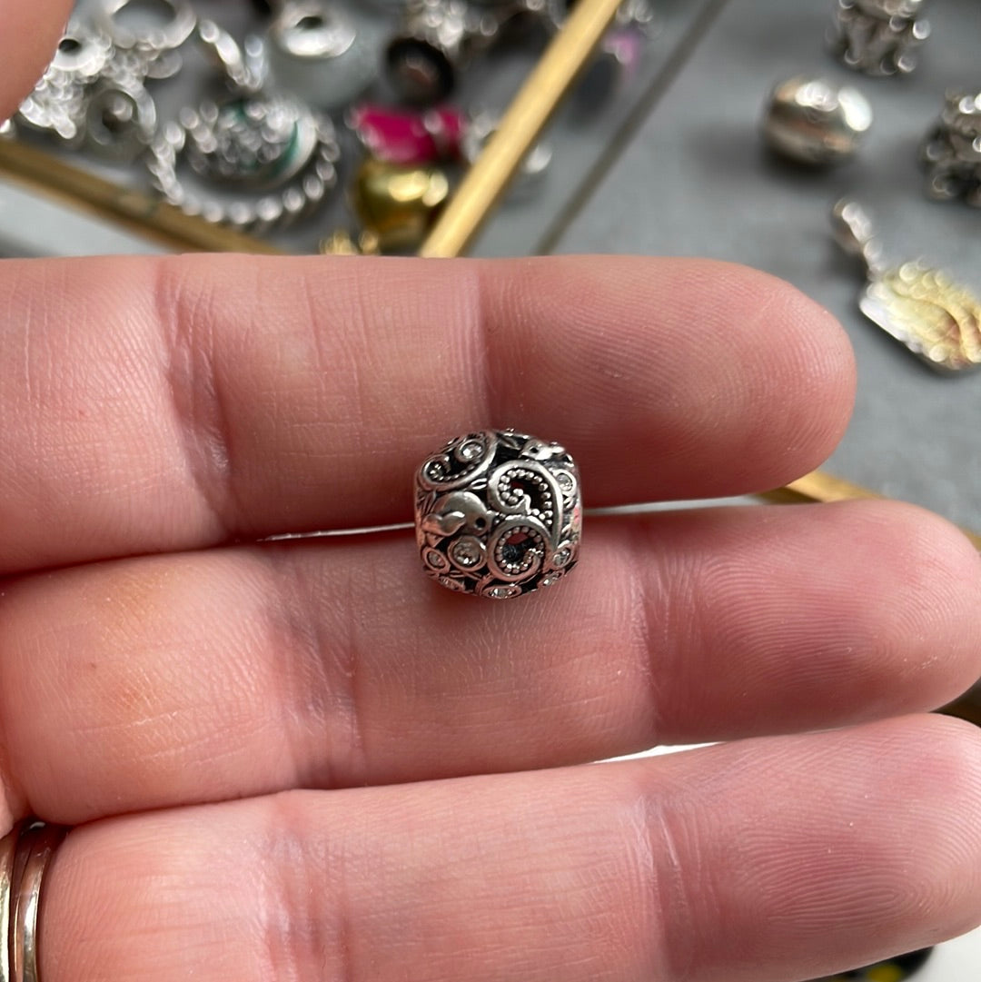 Genuine Chamilia Swirl and Dove of Peace Charm