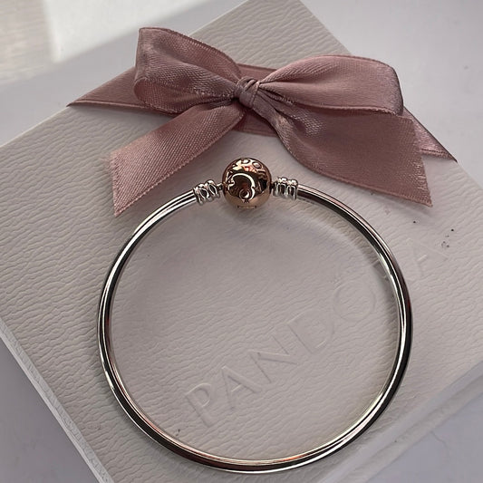 Genuine Pandora Rose Gold Clasp Bangle Sizes