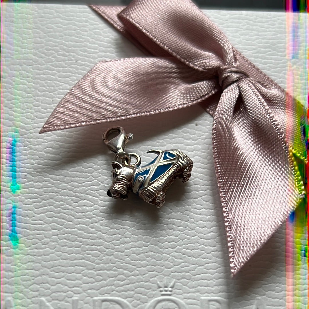 Genuine Thomas Sabo Sterling Silver Dangle Charm Royal Westie Dog Charm