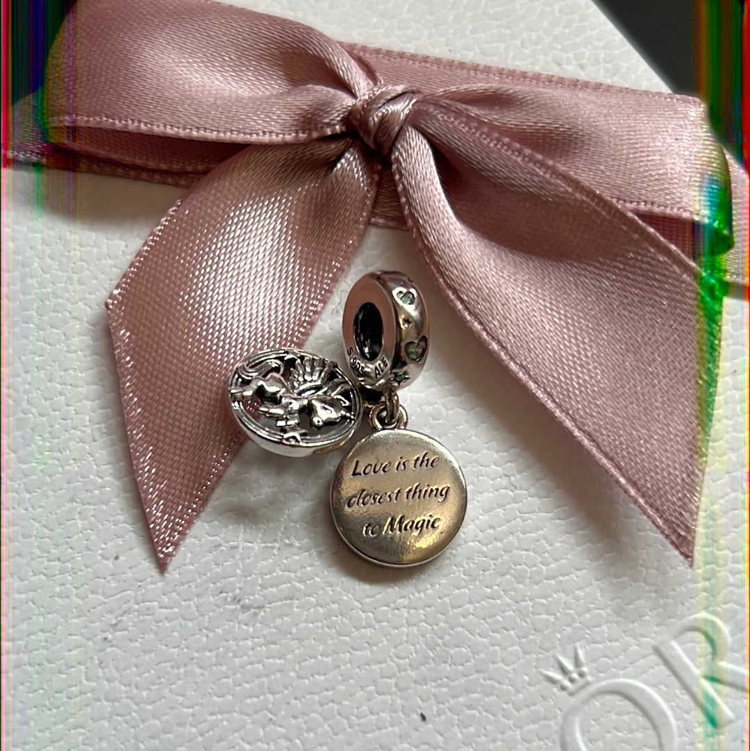Genuine Pandora Magical Unicorn Enamel Pave Dangle Charm