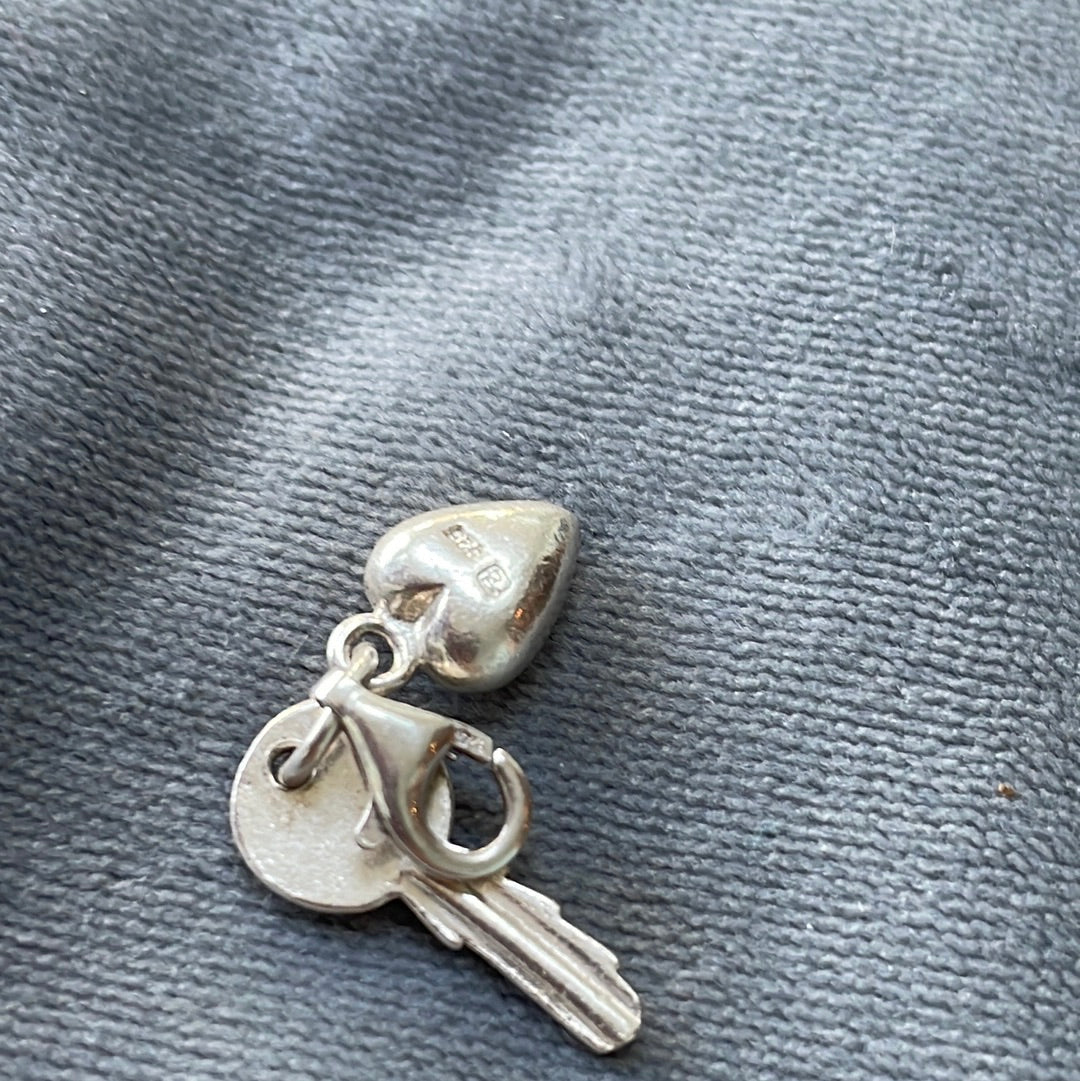 Thomas Sabo Sterling Silver Key and Heart Clip Charm
