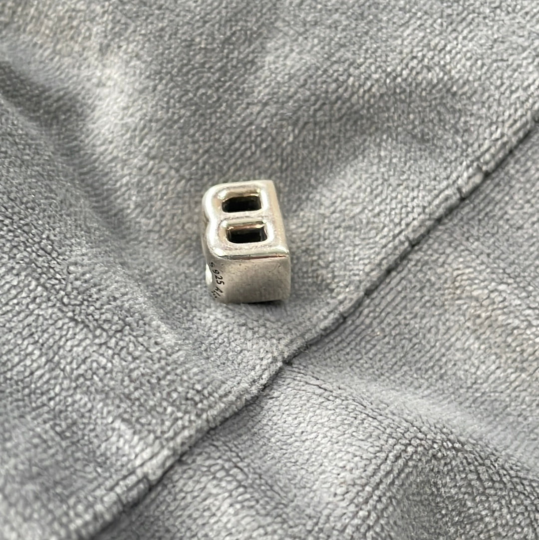 Genuine Pandora Letter Charm With Hearts B