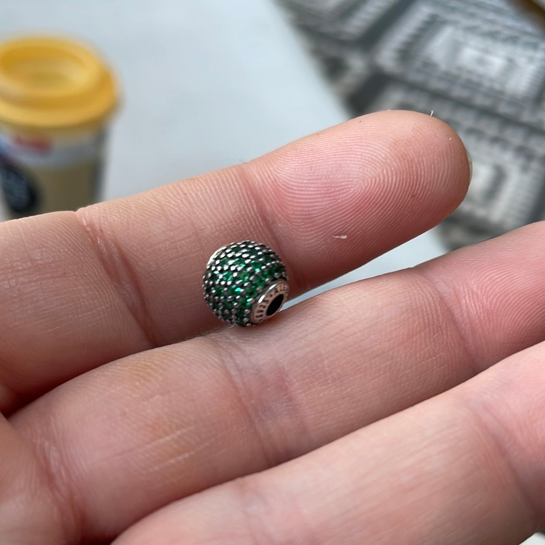 Genuine Pandora Prosperity Pave Green Essence Charm