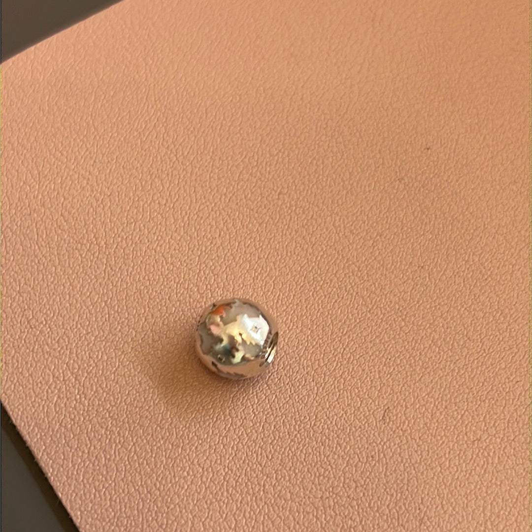 Genuine Pandora Disney Parks Enamel Pearlescent Cinderella Castle Charm RARE