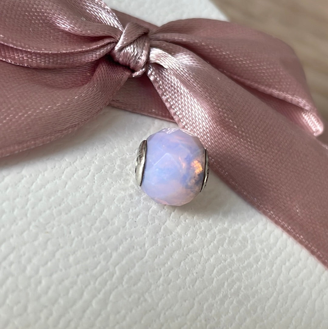 Genuine Pandora Essence Charm Friendship VERY RARE Gem Opal Faceted Stone