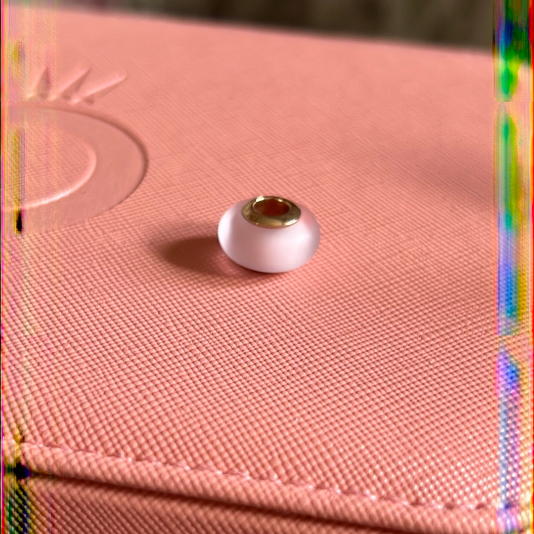 Genuine Pandora Small Matte Pink Murano Charm
