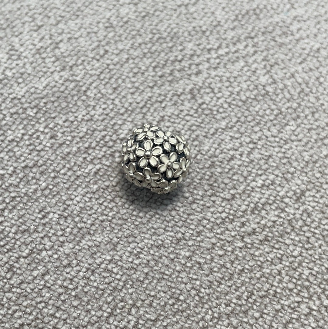 Genuine Pandora White Daisy Flower Clip Clips