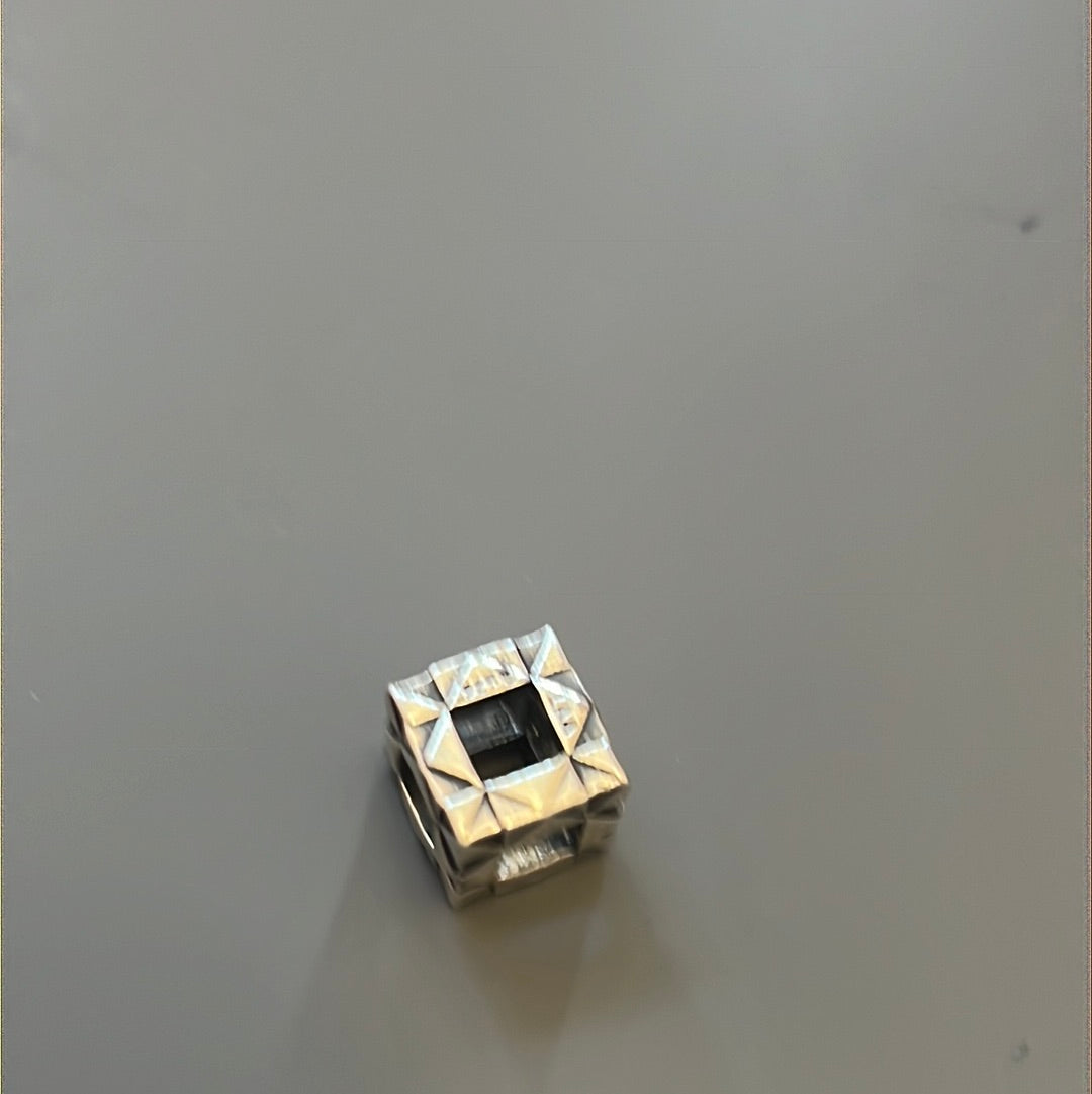 Genuine Trollbeads Origami Cube Retired Charm
