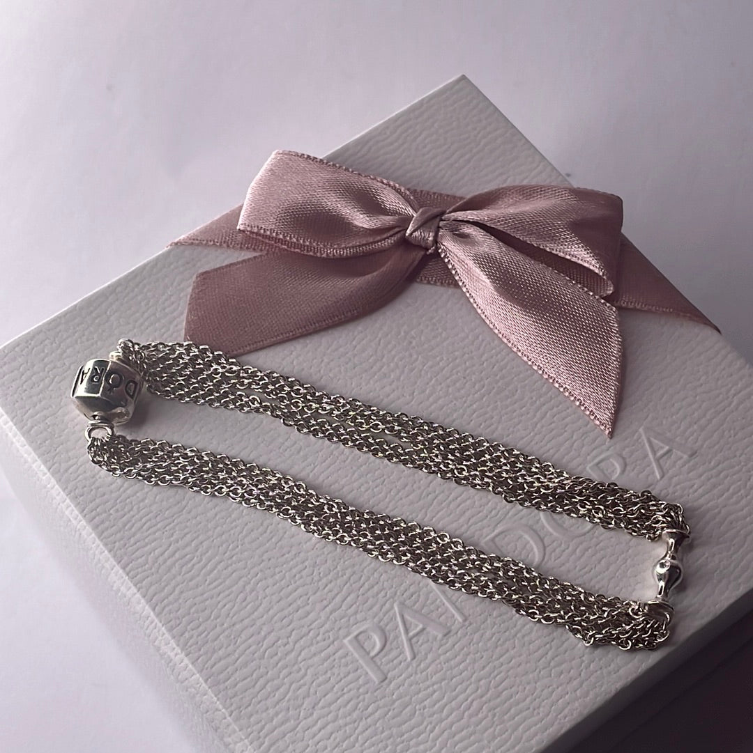 Genuine Pandora Multi Chain Clip Station Bracelet Size...