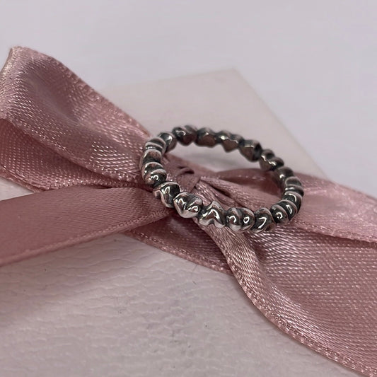 Genuine Pandora Heart Band Ring (Silver or Rose gold)