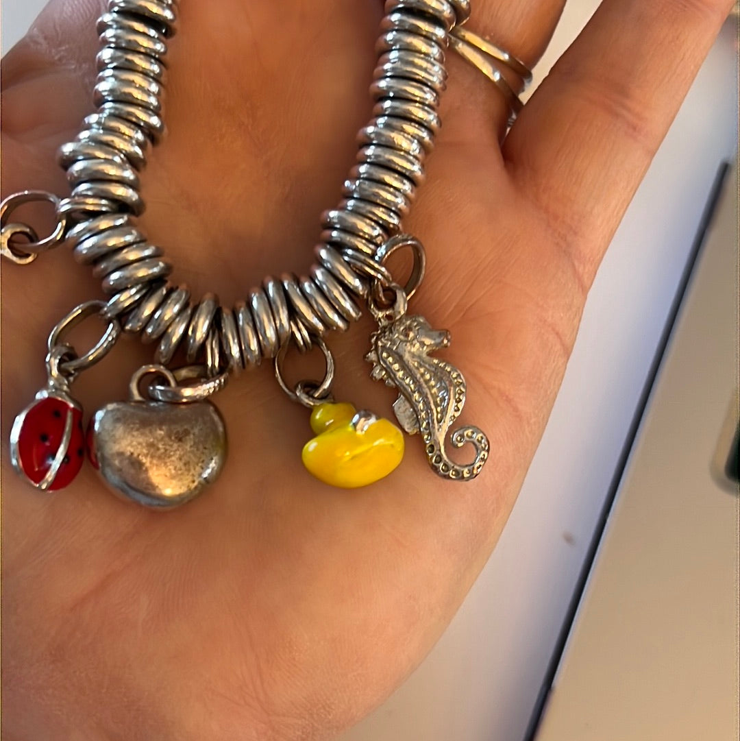 Genuine Links of London Medium Large Sweetie Charm Bracelet With 5 charms