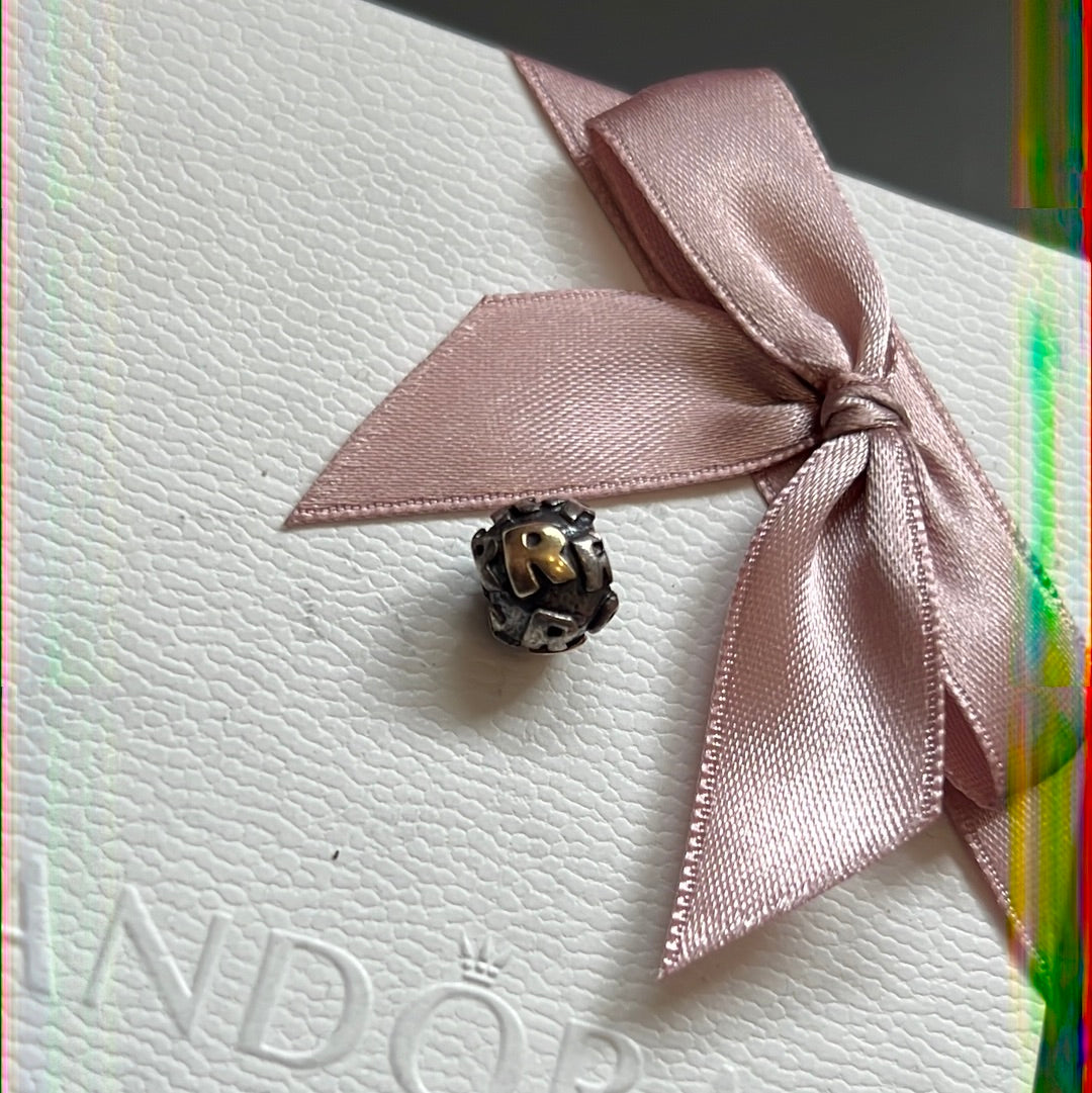 Genuine Pandora Retired Golden Letter R