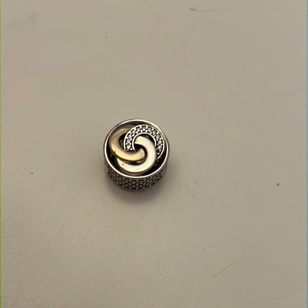 Genuine Pandora Two Tone Intwined Circles Charm