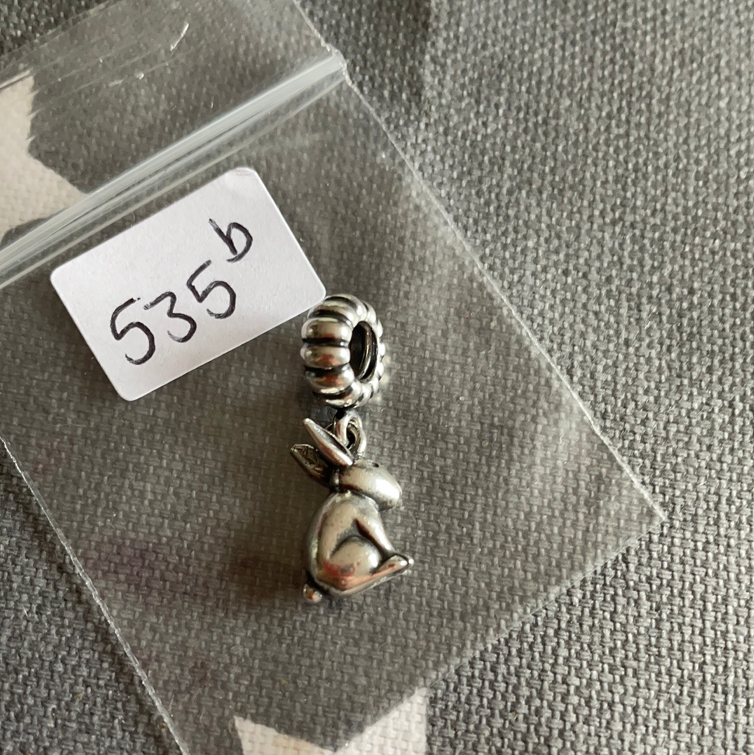Genuine Pandora Bunny Rabbit Dangle Charm RARE Zodiac