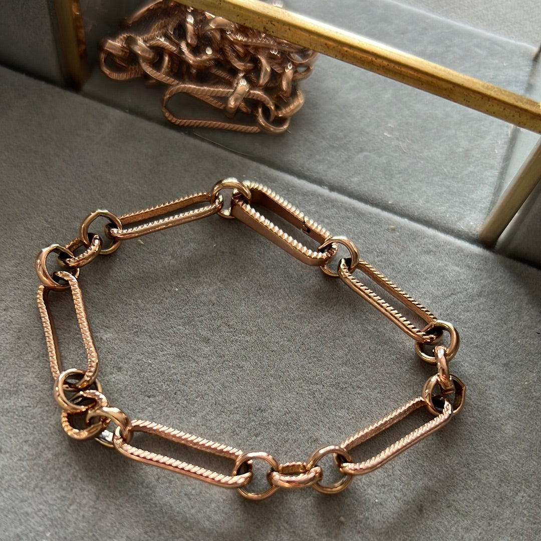 Genuine Abbott Lynn Rose Gold Chain 18cm Bracelet