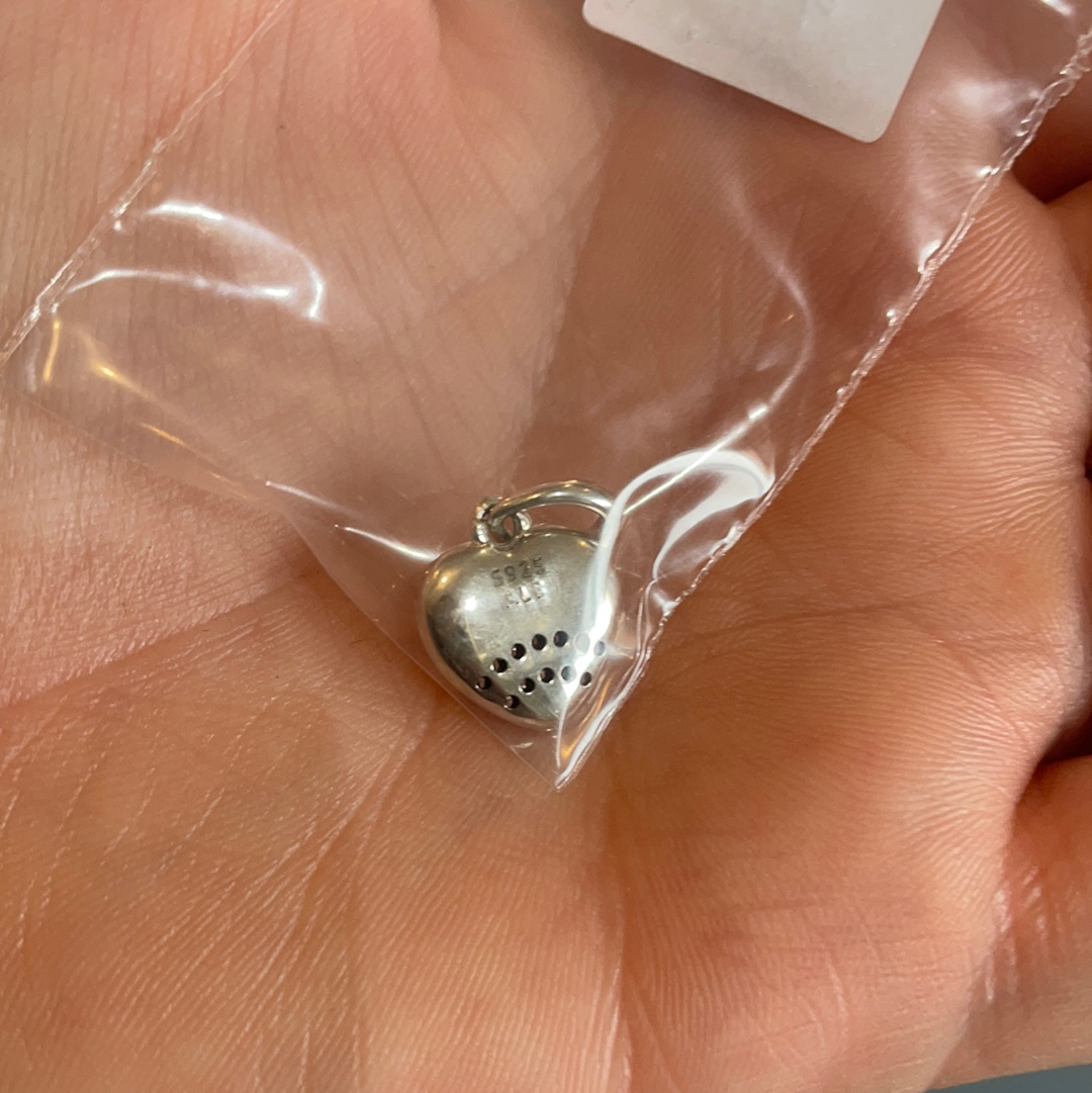 Genuine Pandora Fan of Love Pave Heart Charm Dangle