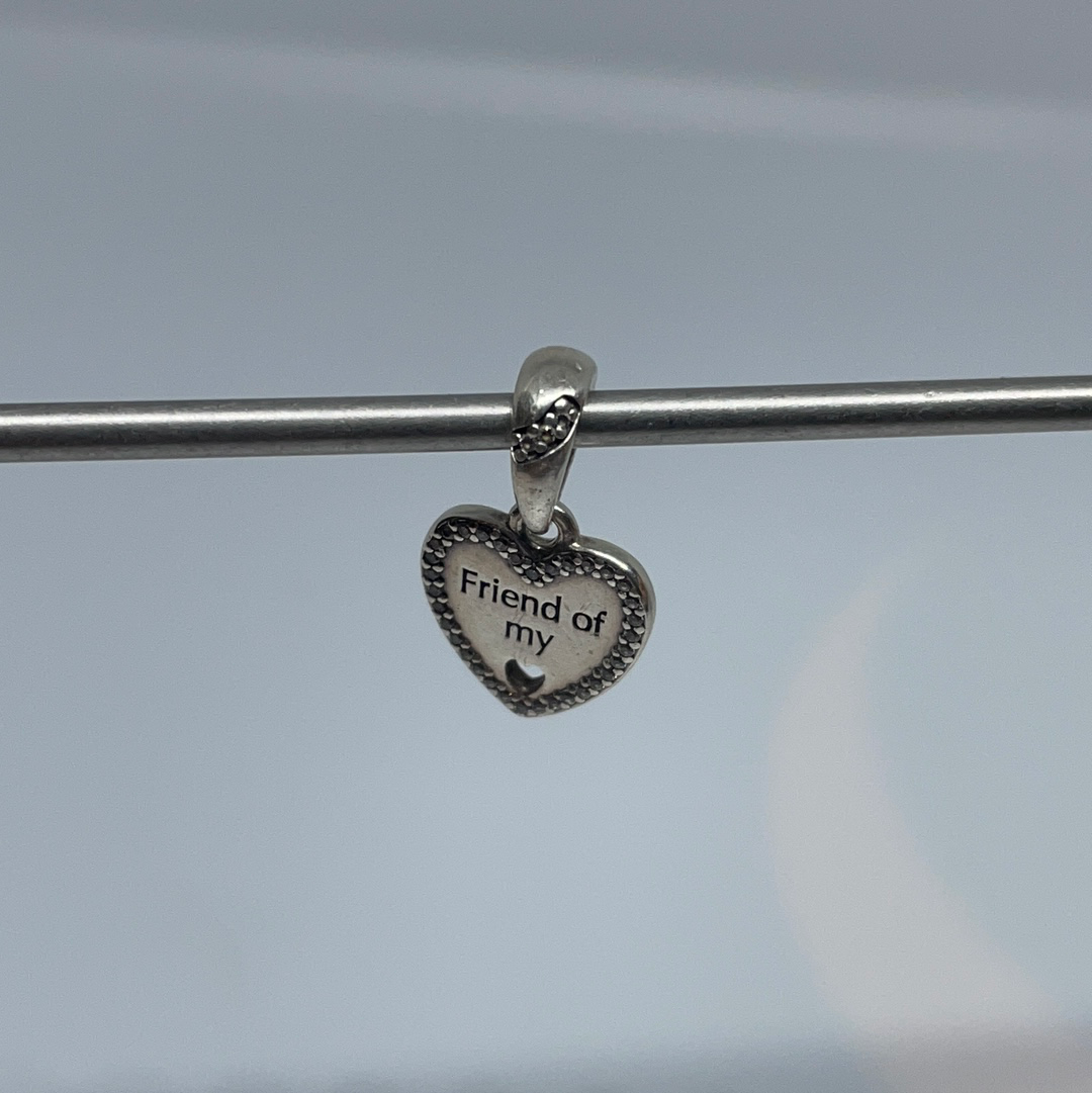 Genuine Pandora Friend Of My Heart Love Pave Dangle Charm