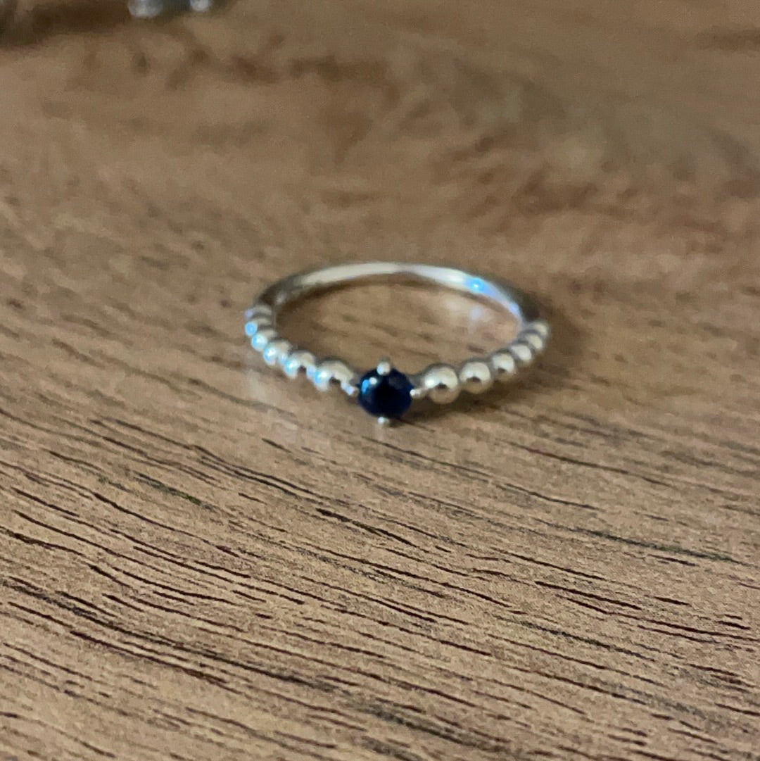 Genuine Pandora New Style Blue Navy September Birthstone Ring 60