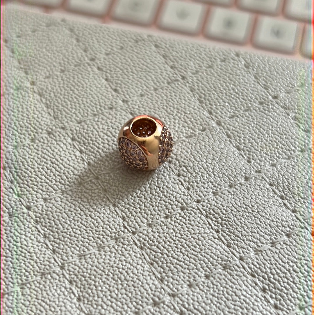 Genuine Pandora Rose Gold Dazzling Droplet Stone, Trio Charm HTF Rare