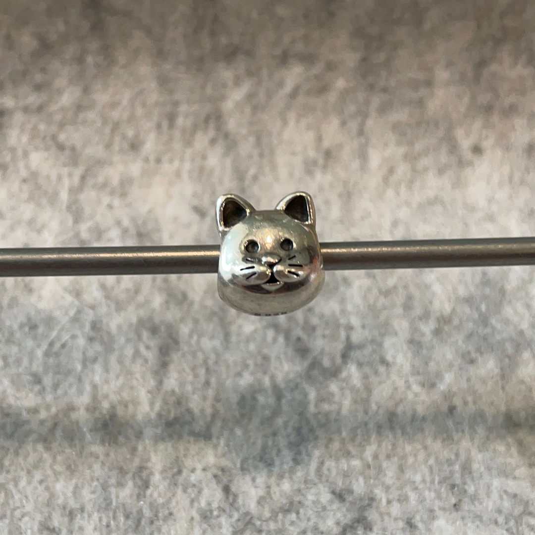 Genuine Pandora Cat Face Animal Charm