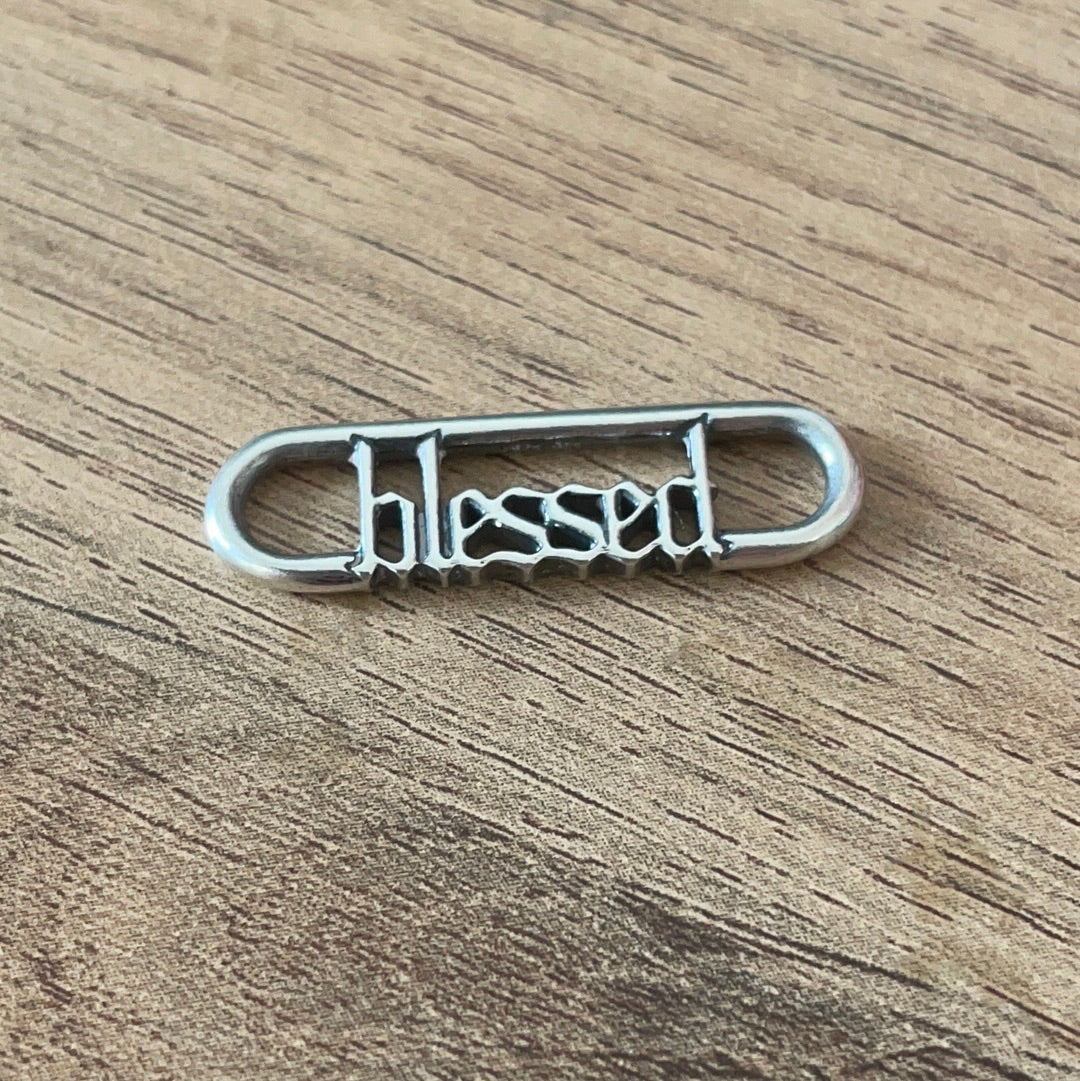 Genuine Pandora Me silver “Blessed” word link