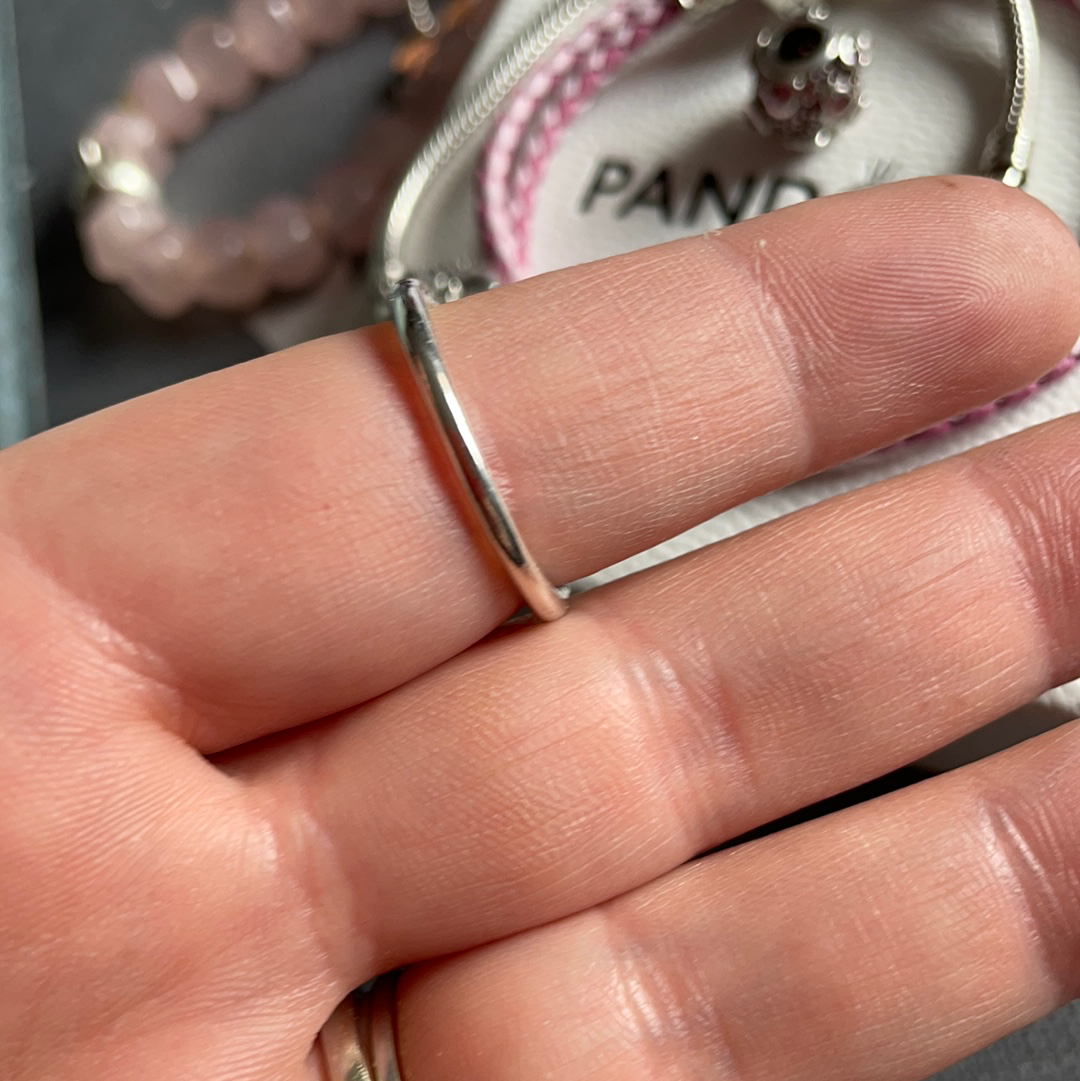 Genuine Pandora New Style Birthstone Clear Pale Blue Ring in Size 56