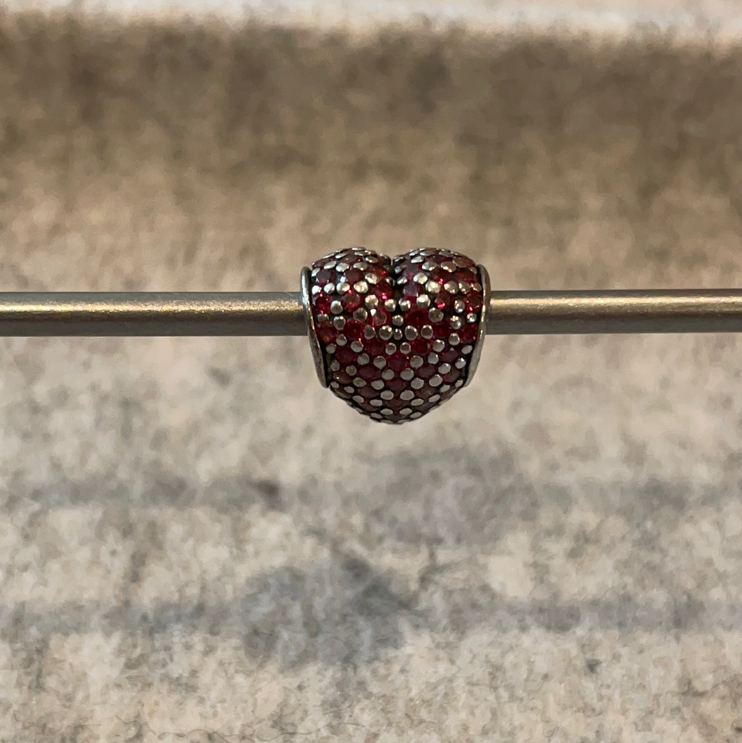 Genuine Pandora Pink Pave Sparkle Heart