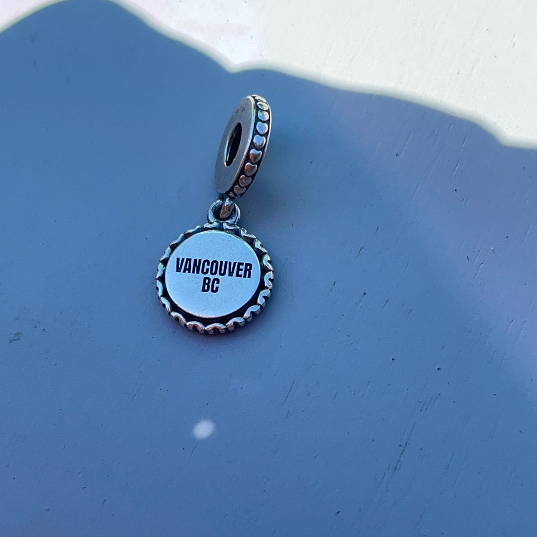 Genuine Pandora I Love Vancouver BC Enamel Dangle Rare