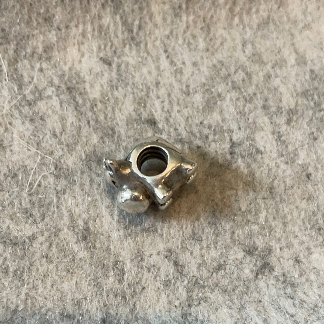 Genuine Pandora Cute Cow Charm Silver Retired