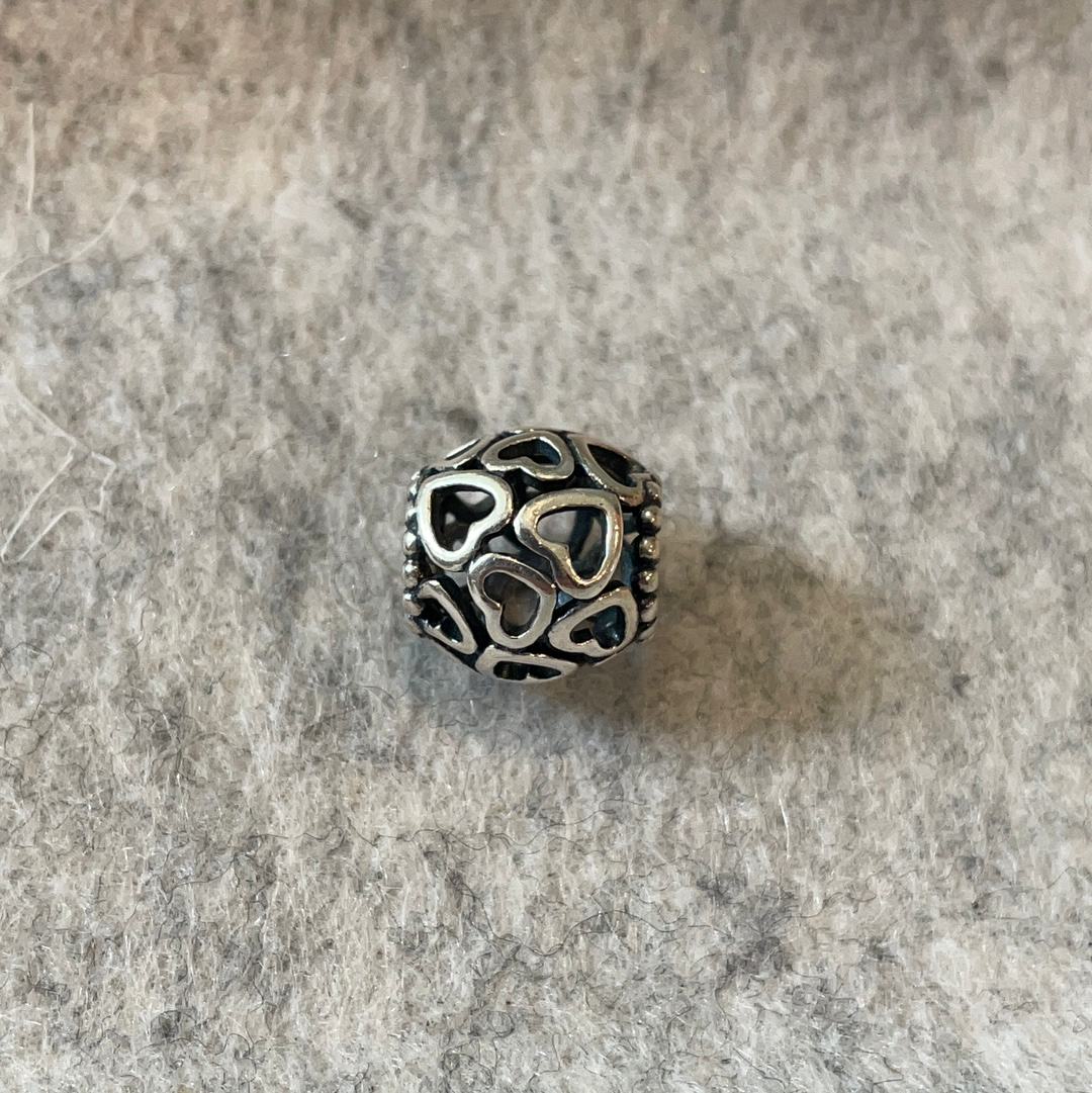 Genuine Pandora Heart Openwork Charm