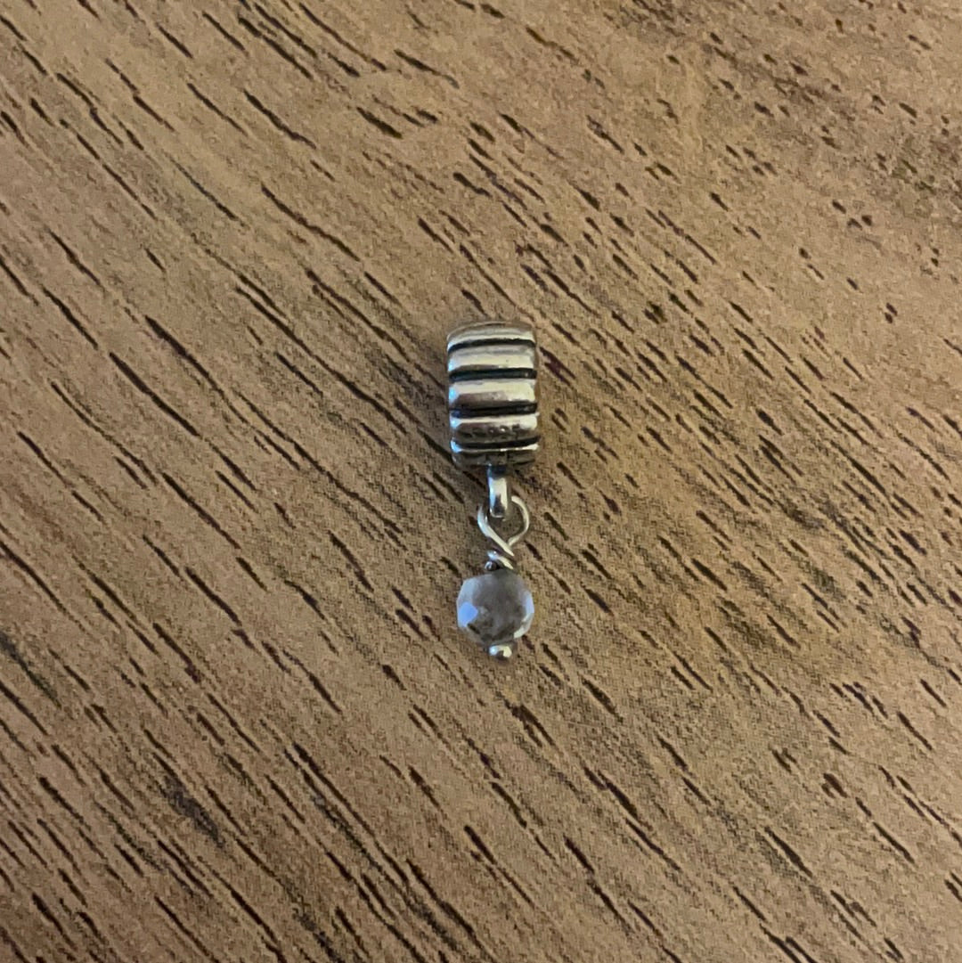 Genuine Pandora Dangle Charm with Choice of Colour Stone